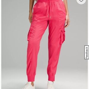 Women's Pink Cargo Jogger Pants